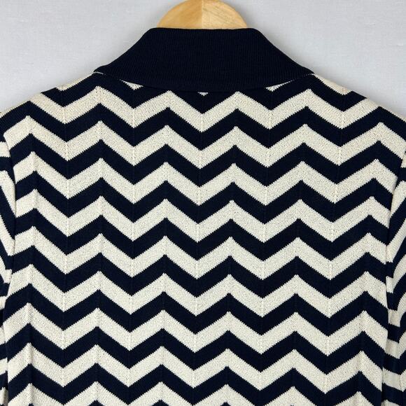 St. John Herringbone One Button Cape Cardigan Sweater Made in USA Women's Size 4 - Picture 8 of 10